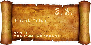 Bricht Milda névjegykártya